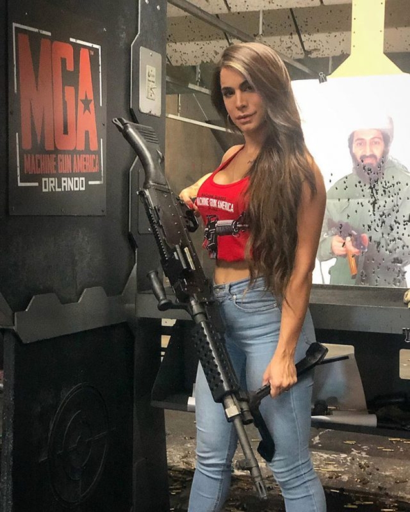 Love at the first shot: The 25-year-old "Queen of Guns" is in love with guns