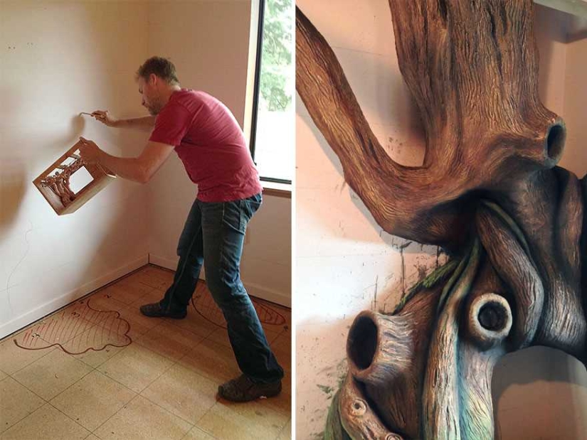 Loving dad created a magic tree in his daughter's bedroom in 18 months