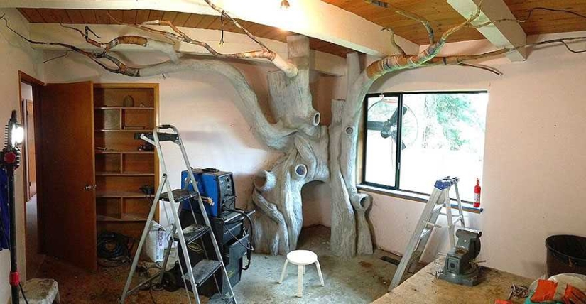 Loving dad created a magic tree in his daughter's bedroom in 18 months