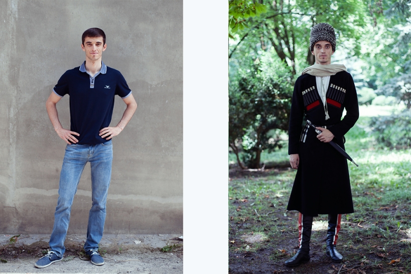 Mapping the Caucasus: how a person changes when he puts on a national costume