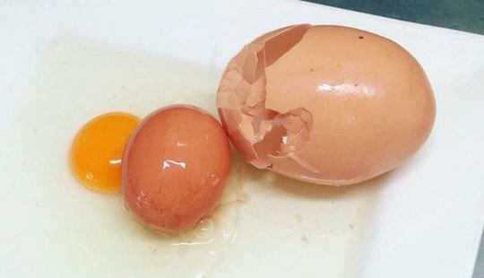 Matryoshka egg: a huge chicken egg with a surprise inside was discovered in Australia