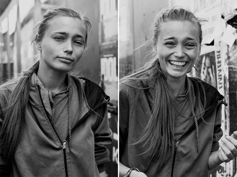 Milagro de un beso: Fotógrafo toma retratos antes y después de besar a extraños