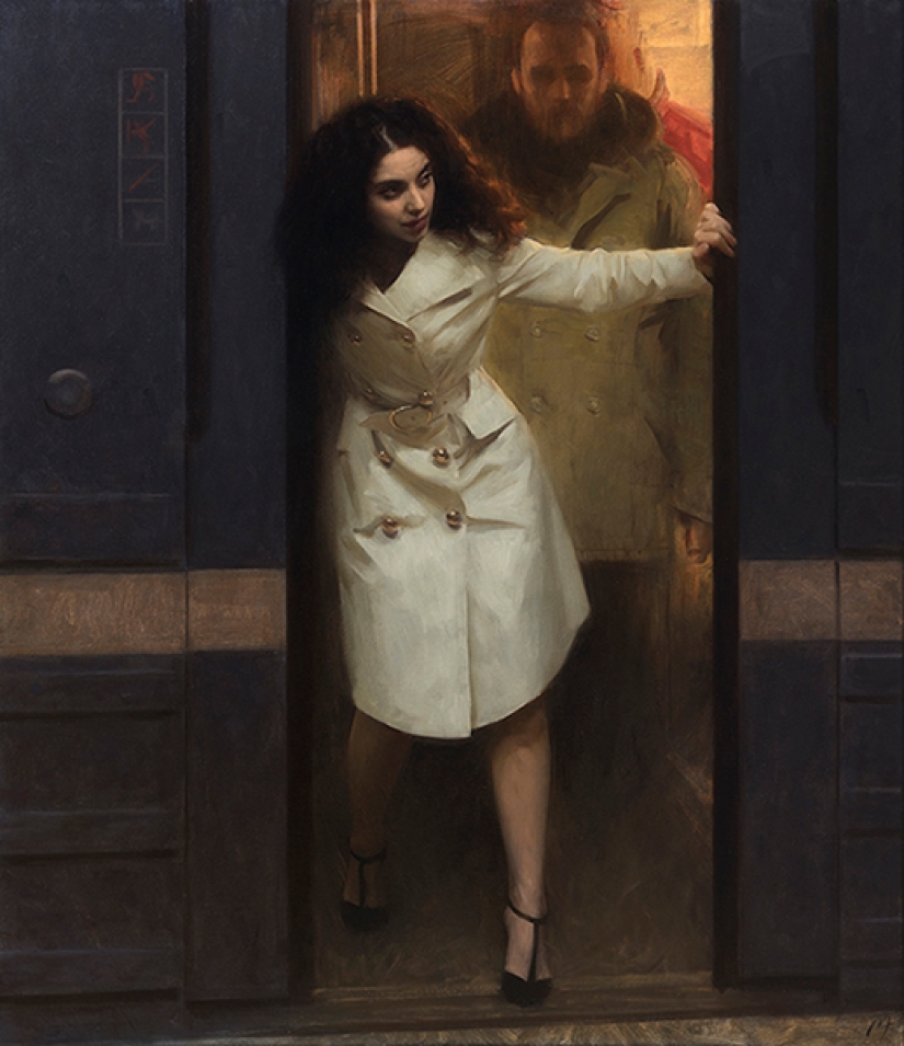 Modern classic painting Nick ALM, "I refer primarily to the inner world"