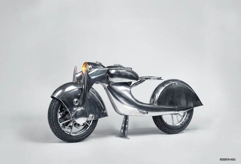 Motocicleta increíblemente hermosa: réplica del Killinger und Freund alemán en estilo Art Déco