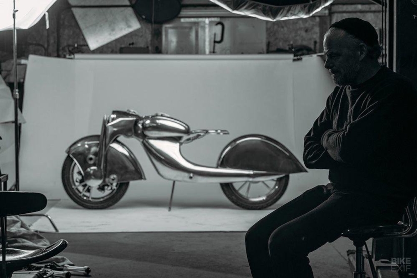 Motocicleta increíblemente hermosa: réplica del Killinger und Freund alemán en estilo Art Déco