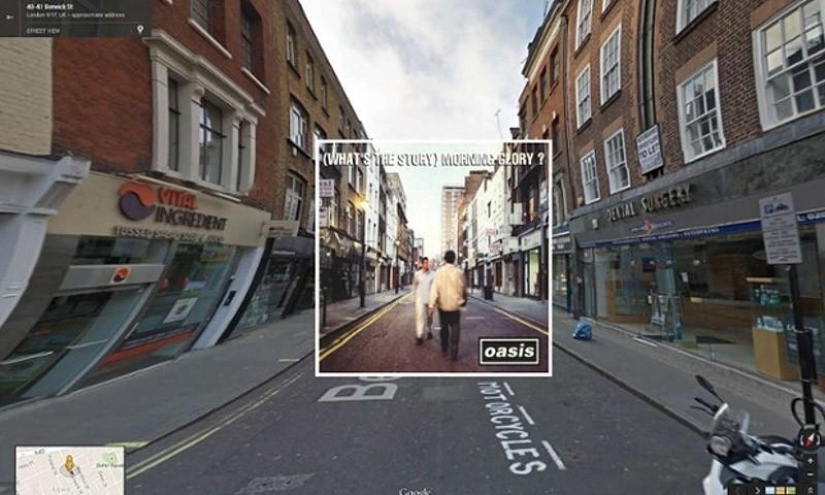 Music album Covers on Google Street View