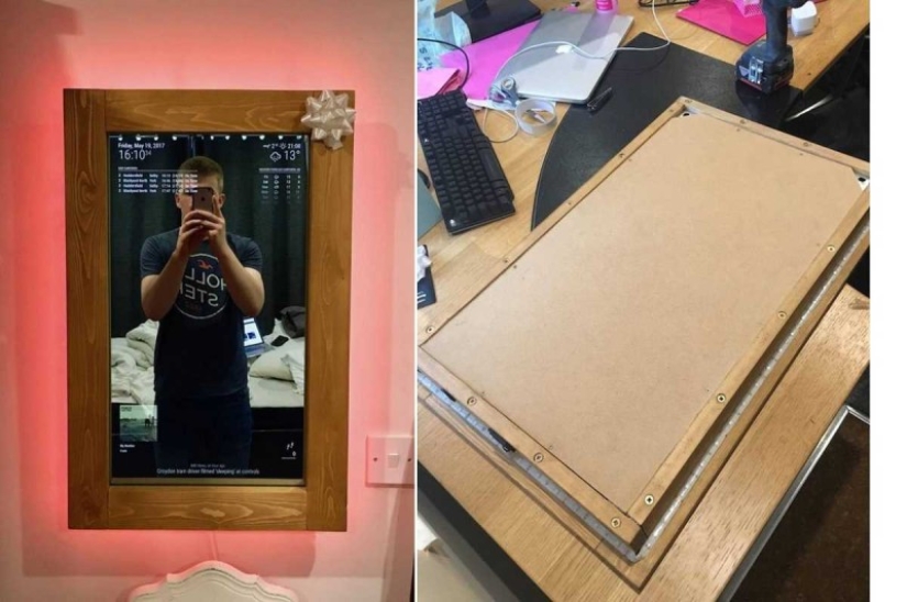 My light, mirror, tell me: the guy made a magic mirror with his own hands