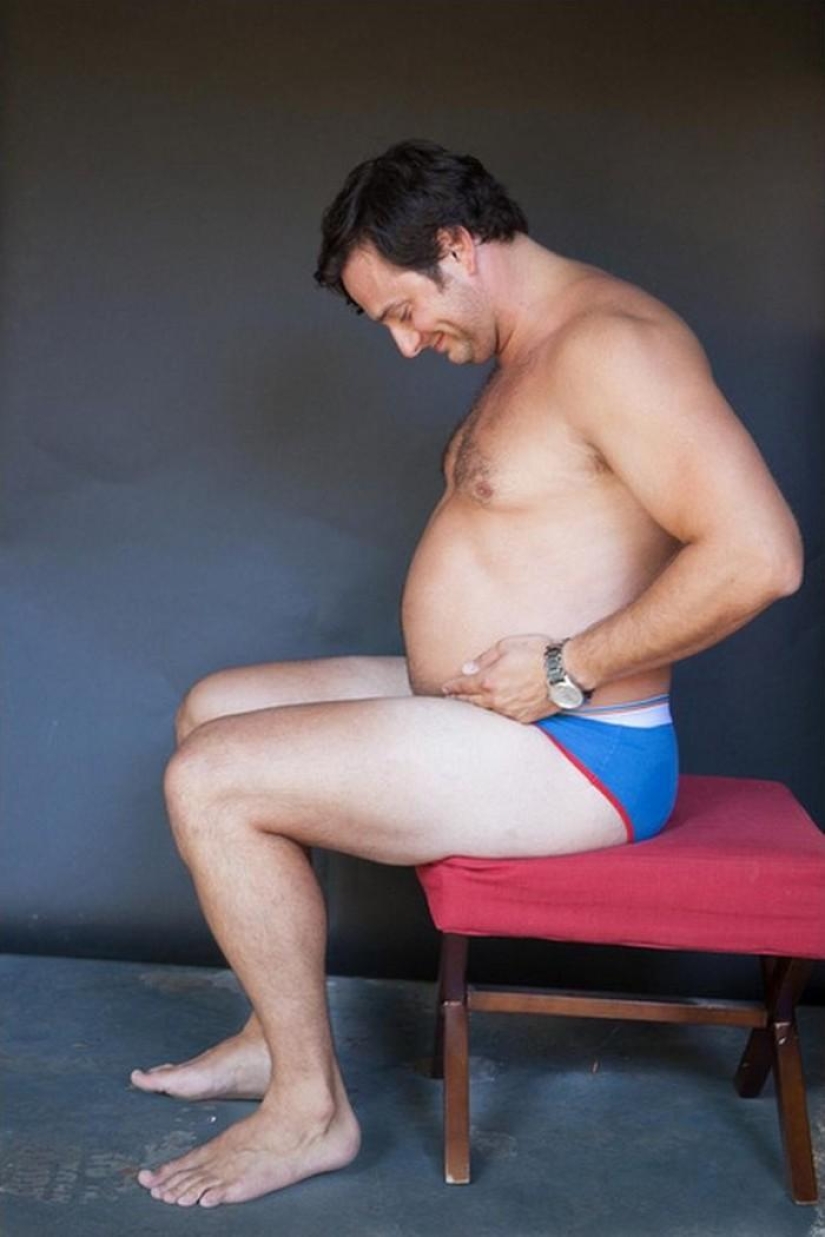 My wife didn't want to be photographed pregnant, so I did it instead of her