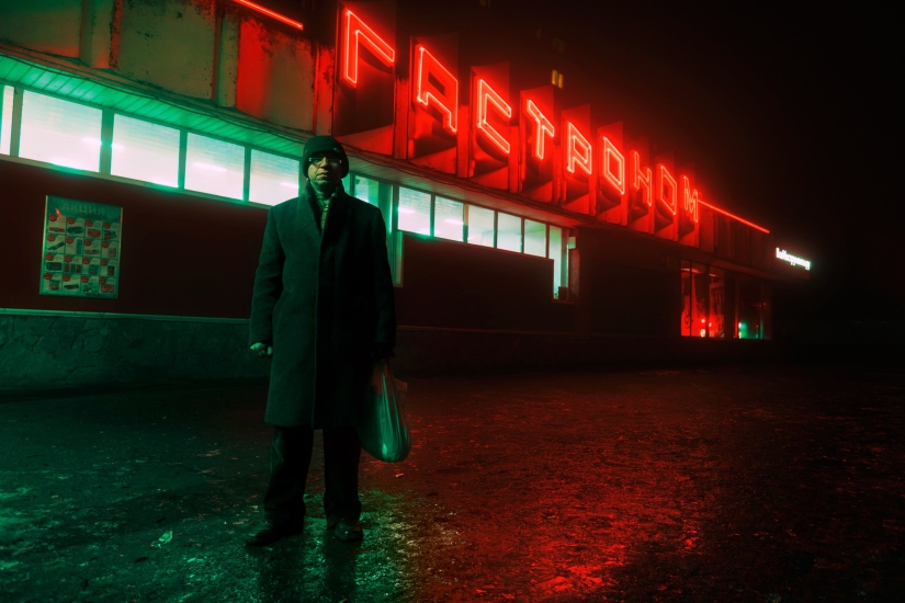 Neon cyberpunk fantasy: the outskirts of Moscow as you have never seen them