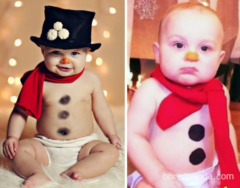 New Year's photo shoot with a child: expectations and reality