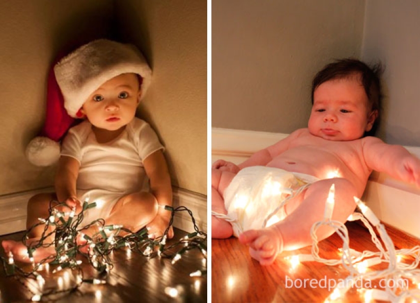 New Year's photo shoot with a child: expectations and reality