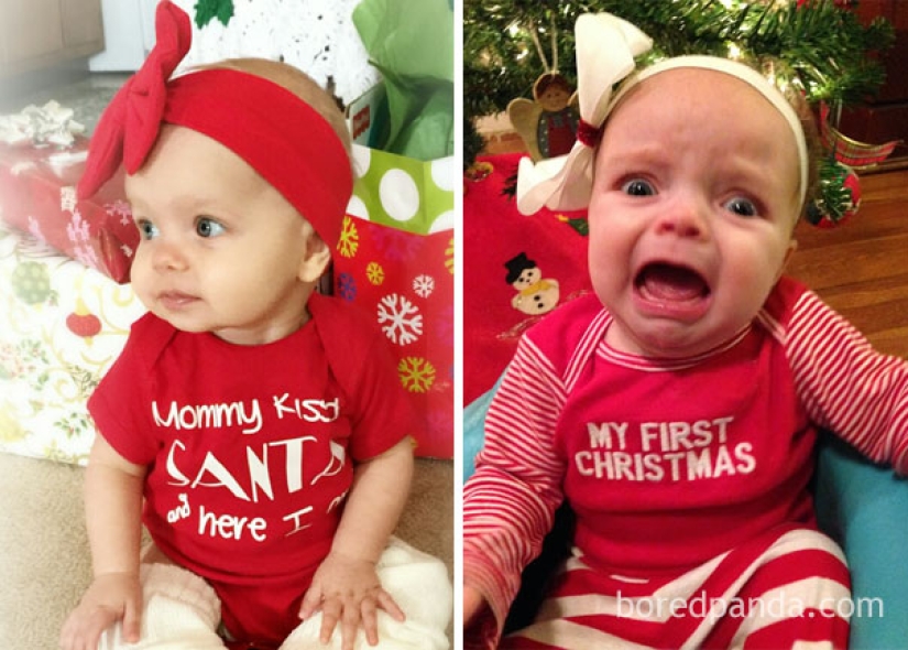 New Year's photo shoot with a child: expectations and reality