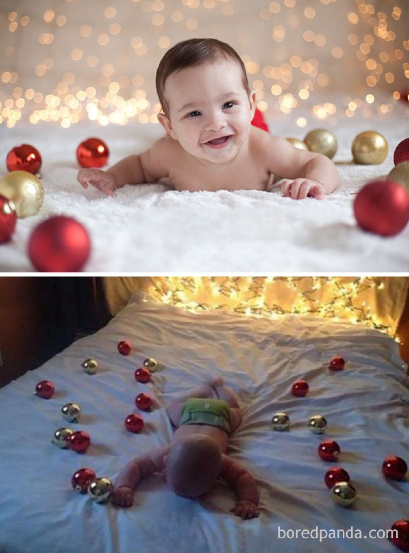 New Year's photo shoot with a child: expectations and reality