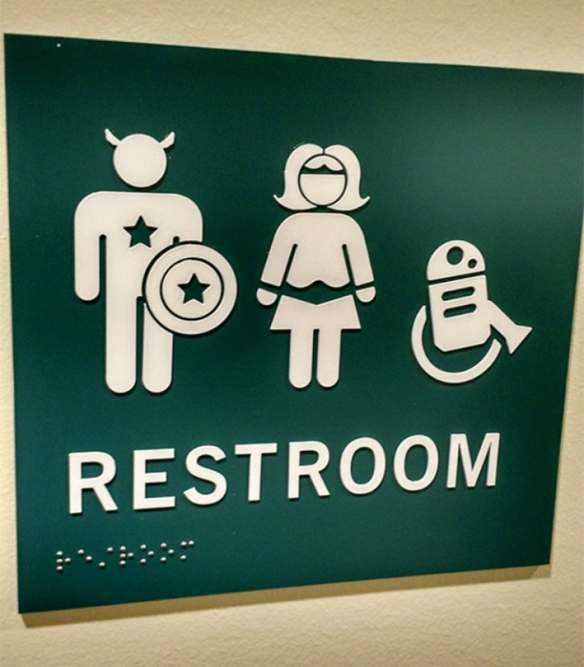 No more standard "Me" and "Jo" — the most creative toilet signs