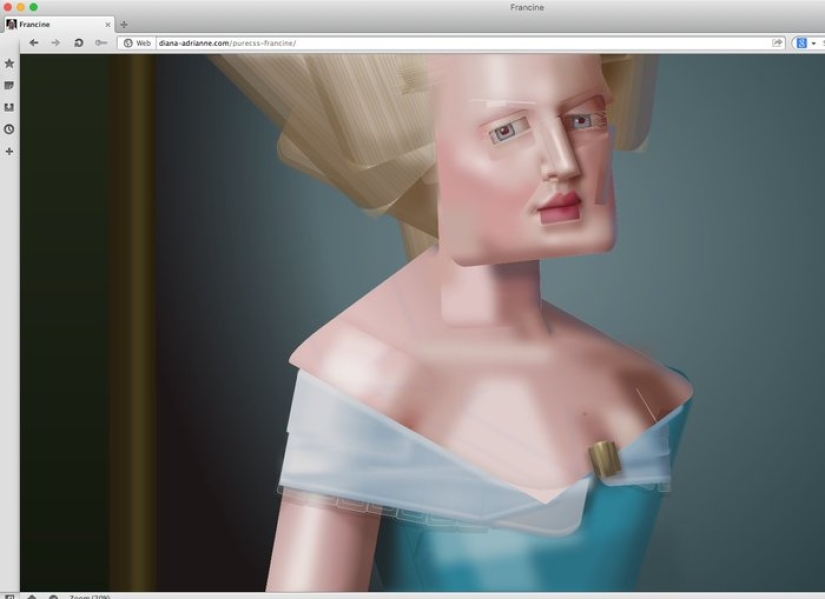 No photoshop: an American woman painted a picture exclusively using HTML and CSS code