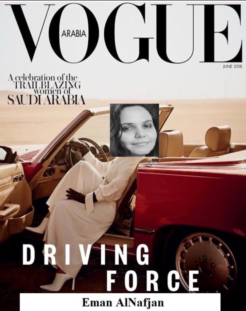 Now you can: the princess of Saudi Arabia starred behind the wheel for the cover of the new Vogue