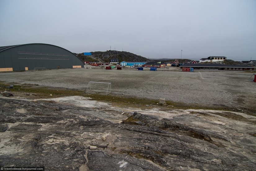 Nuuk residential area. How people live in Greenland