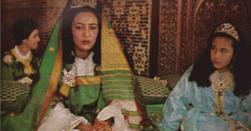 Oriental belleza de la Princesa Lalla nuzha de Marruecos y su inusual boda maquillaje