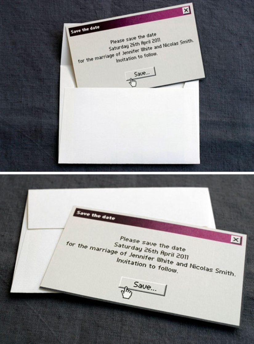 Original wedding invitations that cannot be refused