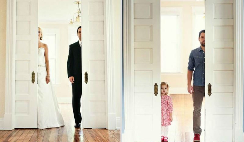 Padre e hija recrearon fotos de boda para despedirse de esposa y madre