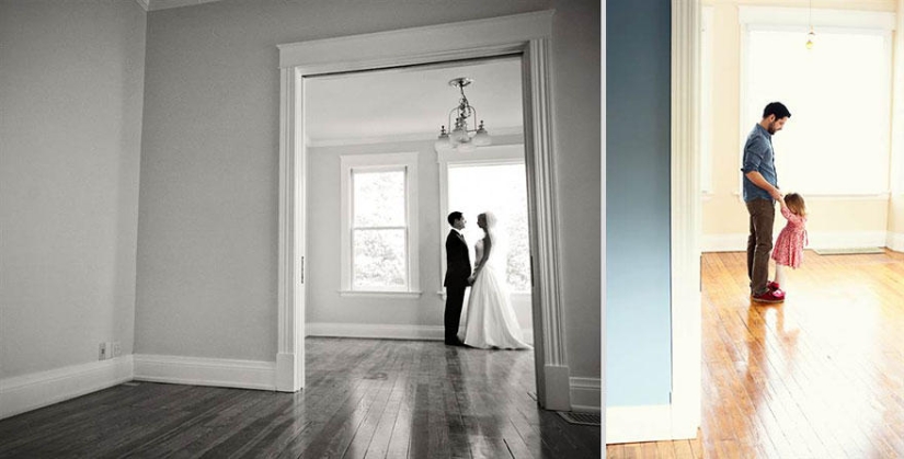 Padre e hija recrearon fotos de boda para despedirse de esposa y madre