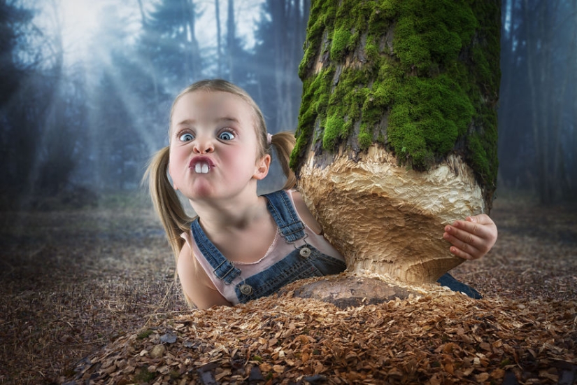 Papá creativo crea fantásticas manipulaciones fotográficas con sus hijos