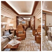 Para pájaros de alto vuelo: cómo se ve el nuevo jet privado de lujo para 17 pasajeros desde el interior