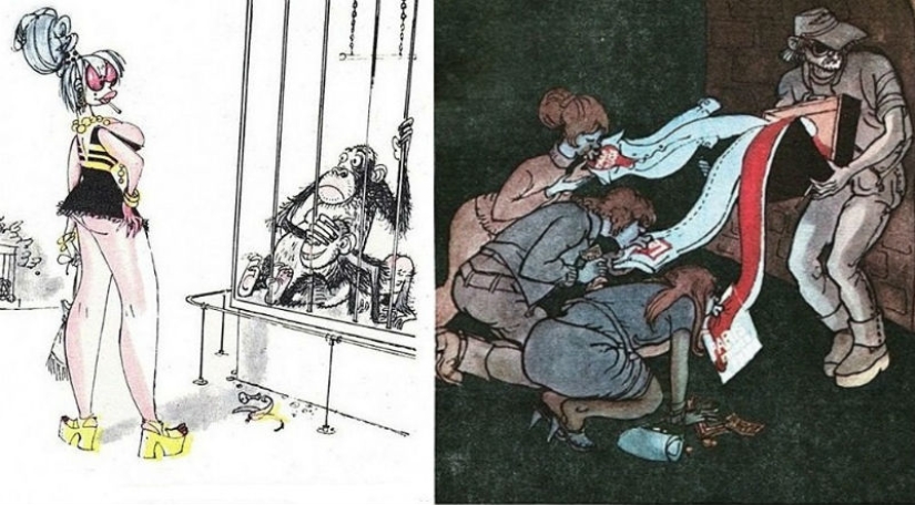 "Petukhippi": cómo las revistas soviéticas se burlaban de los tipos
