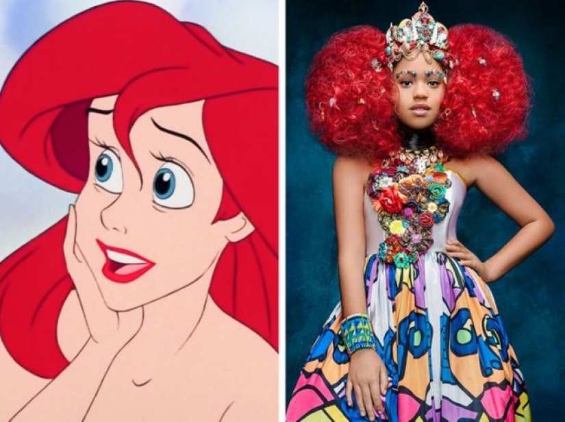 Photographers teamed up with a hairdresser to create 14 photos of black women as Disney princesses