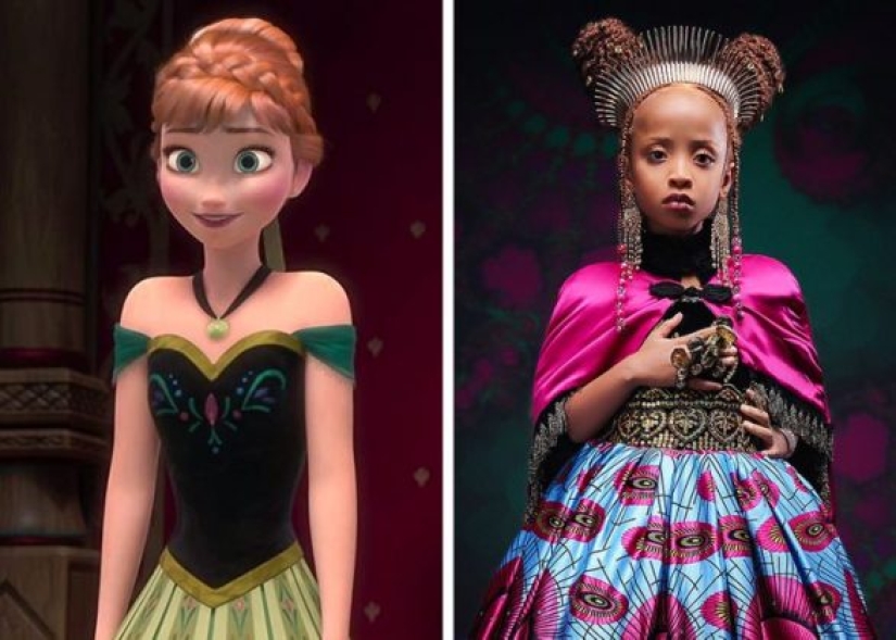 Photographers teamed up with a hairdresser to create 14 photos of black women as Disney princesses