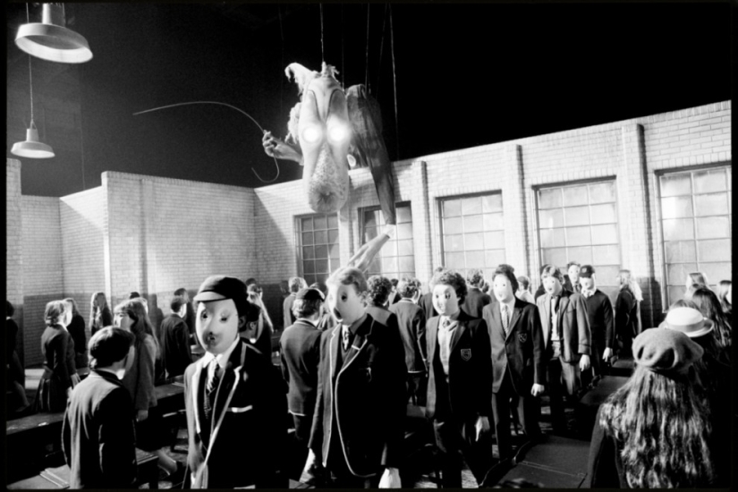 Photos from behind the scenes of the 1982 film Pink Floyd - The Wall