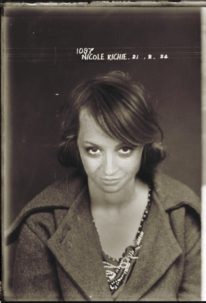 Photos of celebrities in a criminal retro style