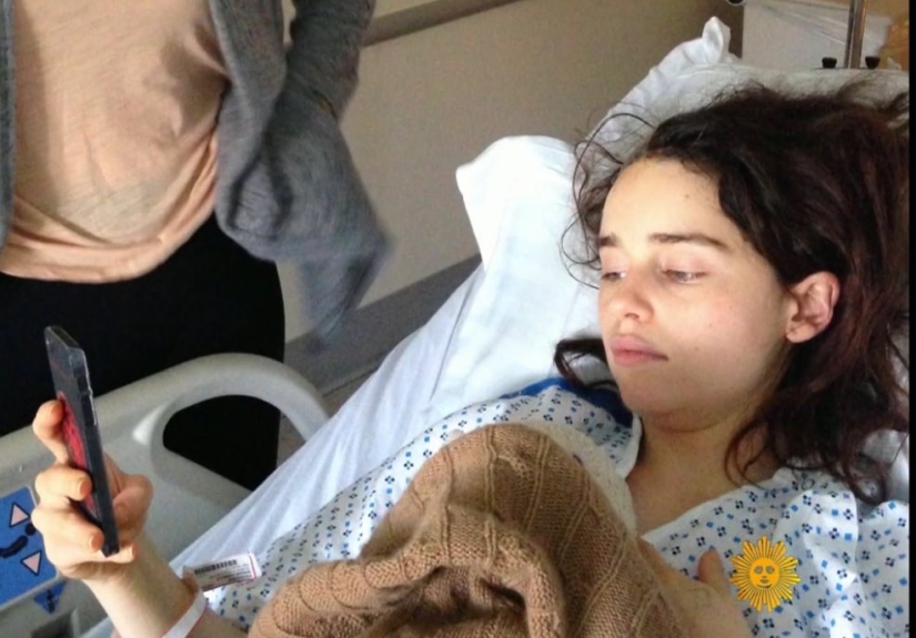 Photos of Emilia Clarke after a stroke and skull trepanation appeared on the web