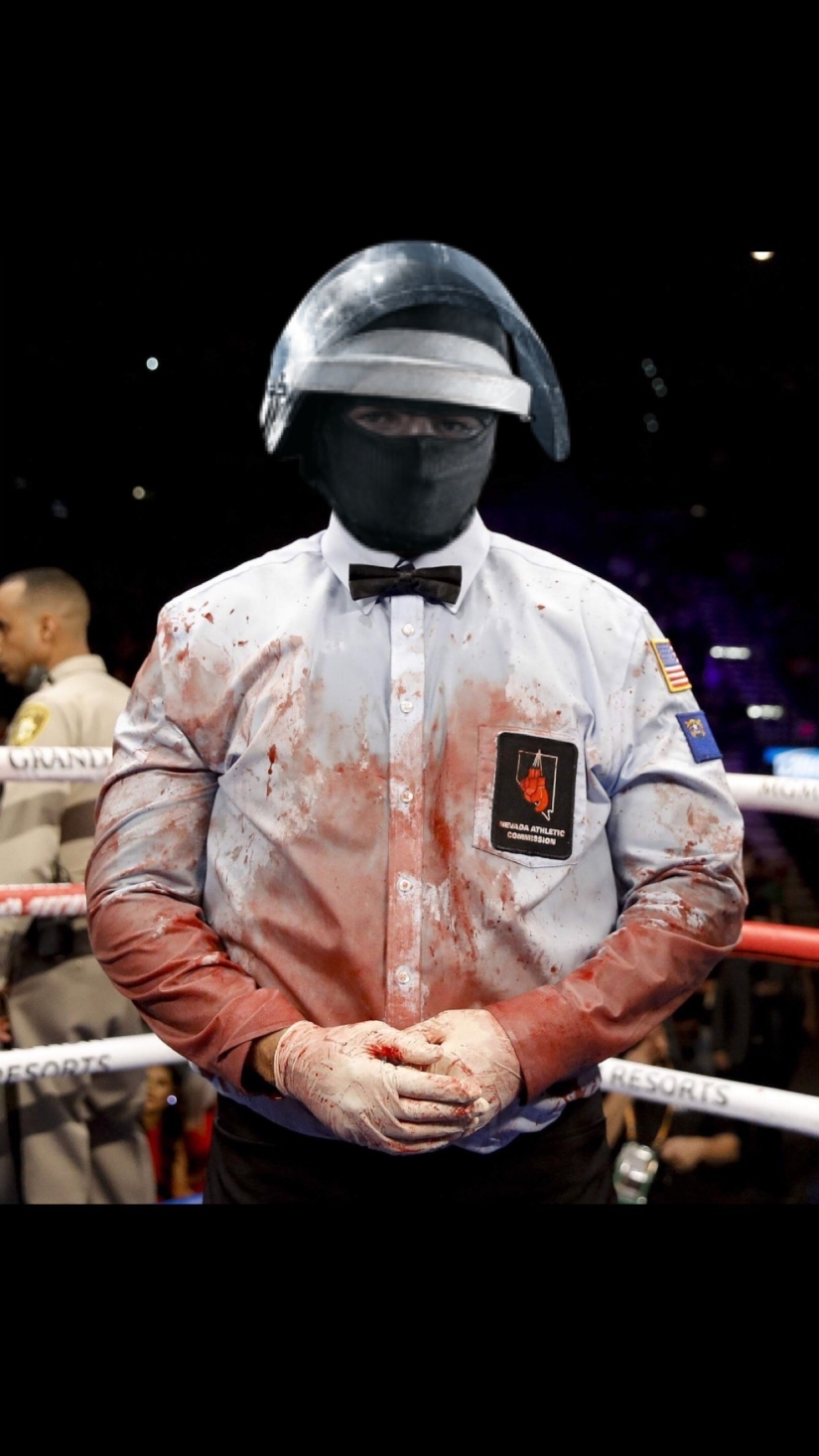 Photoshop battle: the judge after the "bloody" boxing match