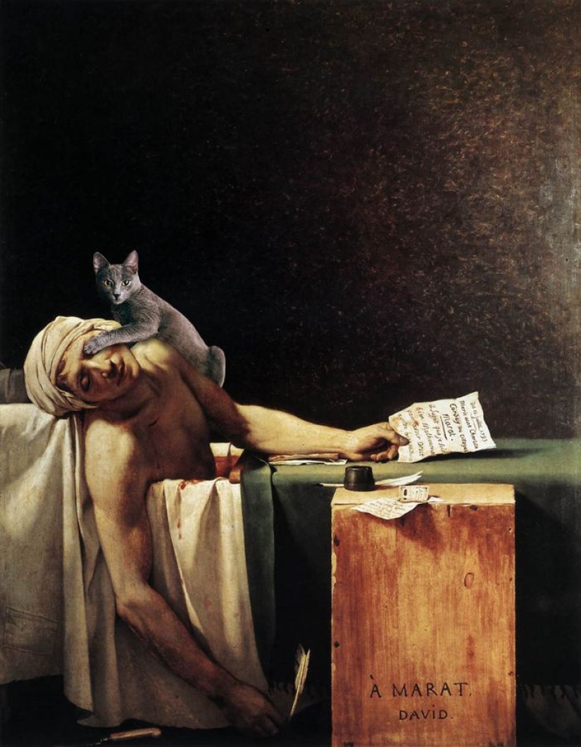 Photoshopping your cat on works of art is always appropriate!