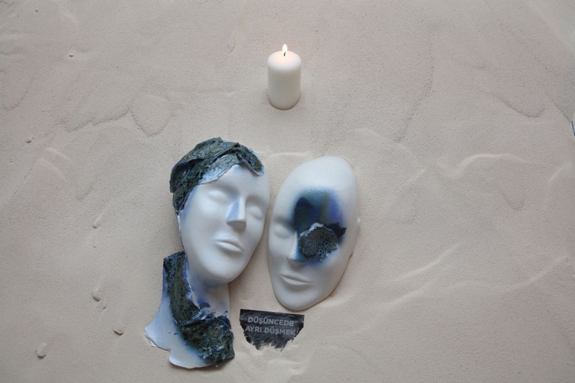 Porcelain Masks Symbolizing Equality