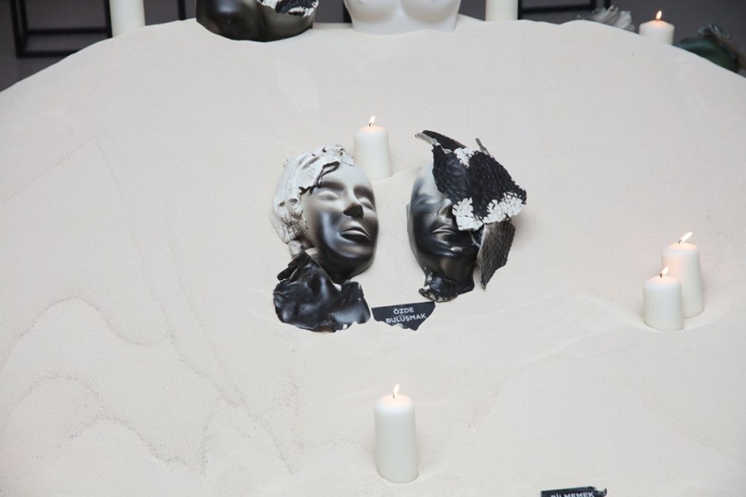 Porcelain Masks Symbolizing Equality