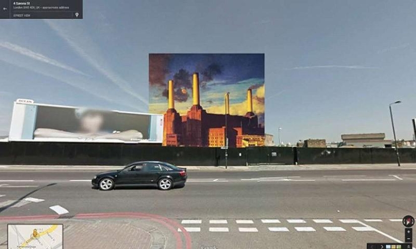 Portadas de álbumes de música en Google Street View
