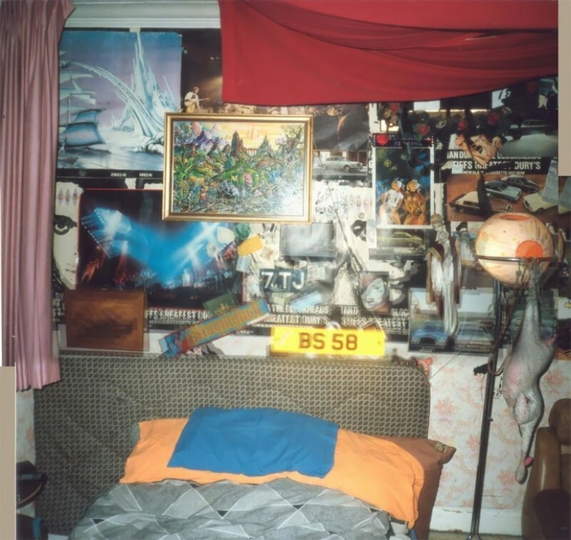 Posters not much happens: the typical room of an American ' 80s teen