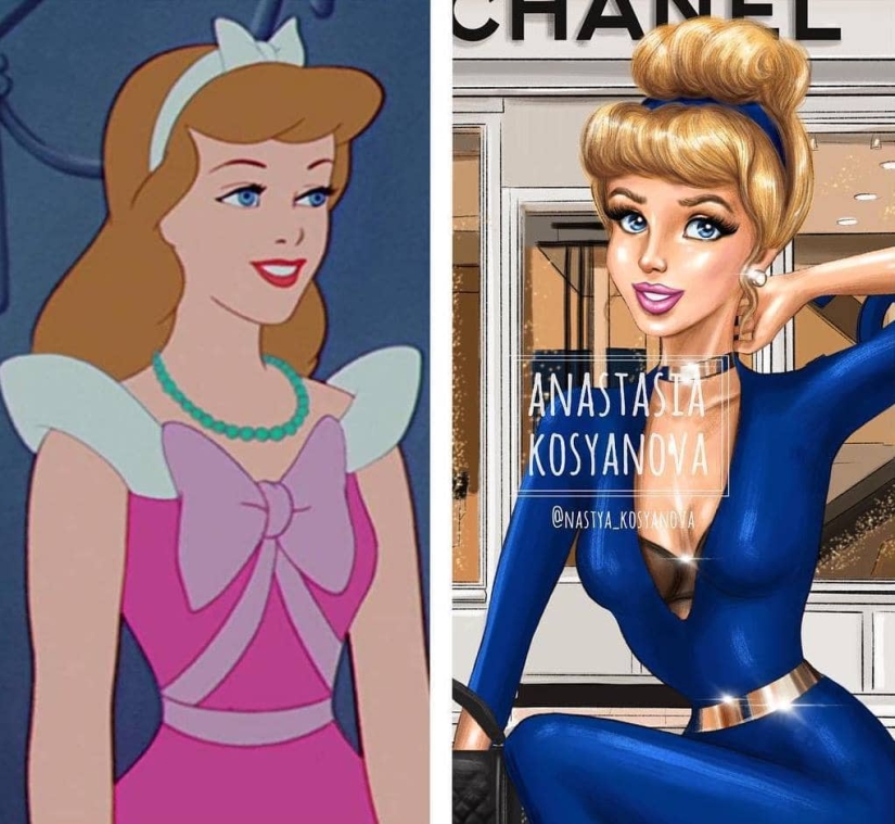 Princesas de Disney vestidas de una manera moderna