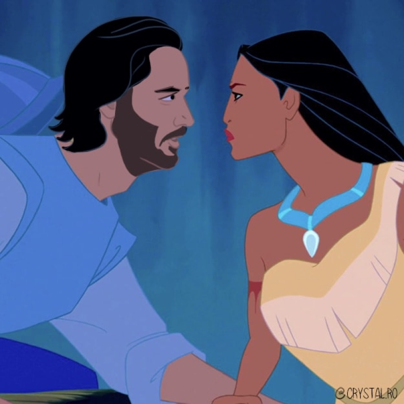 Príncipe Keanu — el actor se presentó en las imágenes de los personajes de Disney