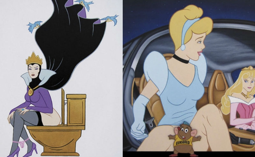 Provocative illustrations of Disney characters will ruin your childhood