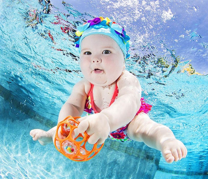 Proyecto fotográfico encantador-niños bajo el agua