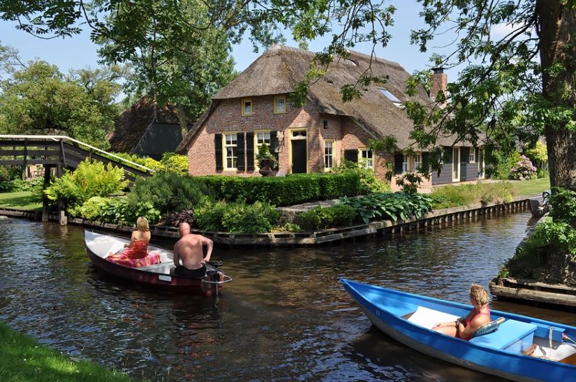 Pueblo sin carreteras en los Países Bajos