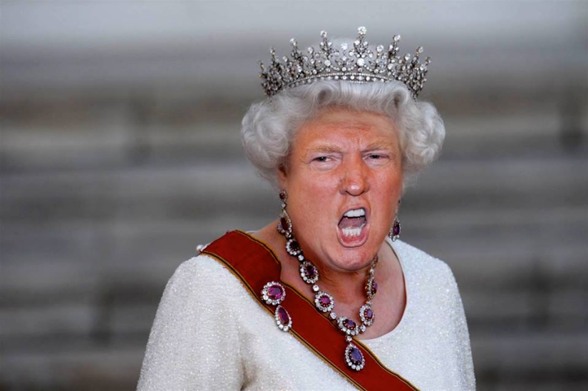 Queen Trump: Designer creates collages of pictures of Donald Trump and Queen Elizabeth