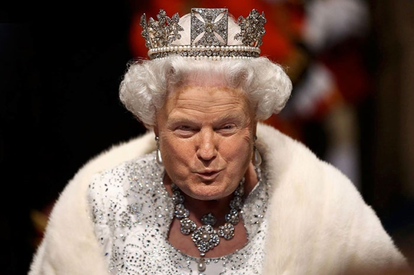 Queen Trump: Designer creates collages of pictures of Donald Trump and Queen Elizabeth