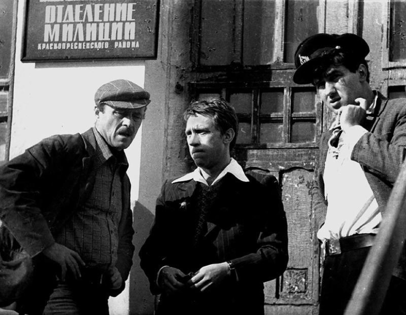 Rare footage from the filming of Soviet films