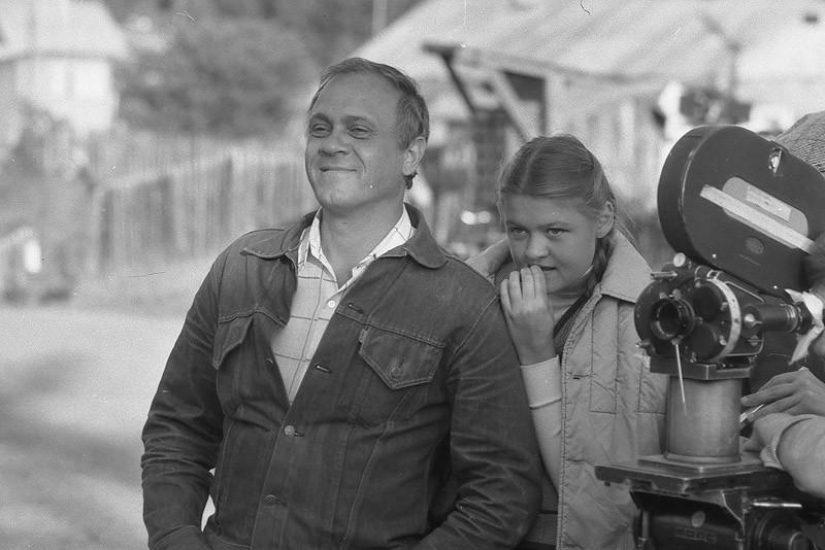 Rare footage from the filming of Soviet films