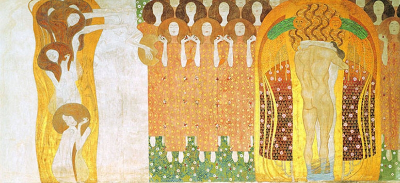 Real models recreated the famous paintings of Gustav Klimt