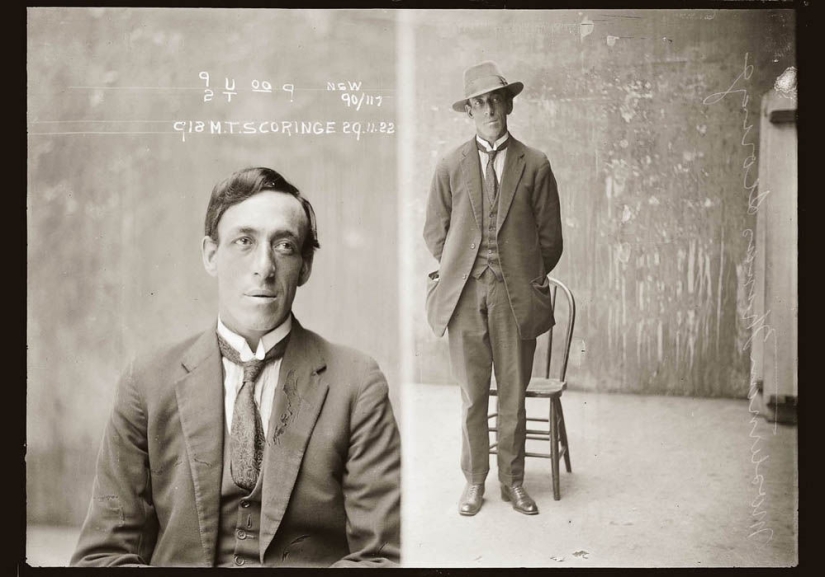 Retratos de criminales de la década de 1920